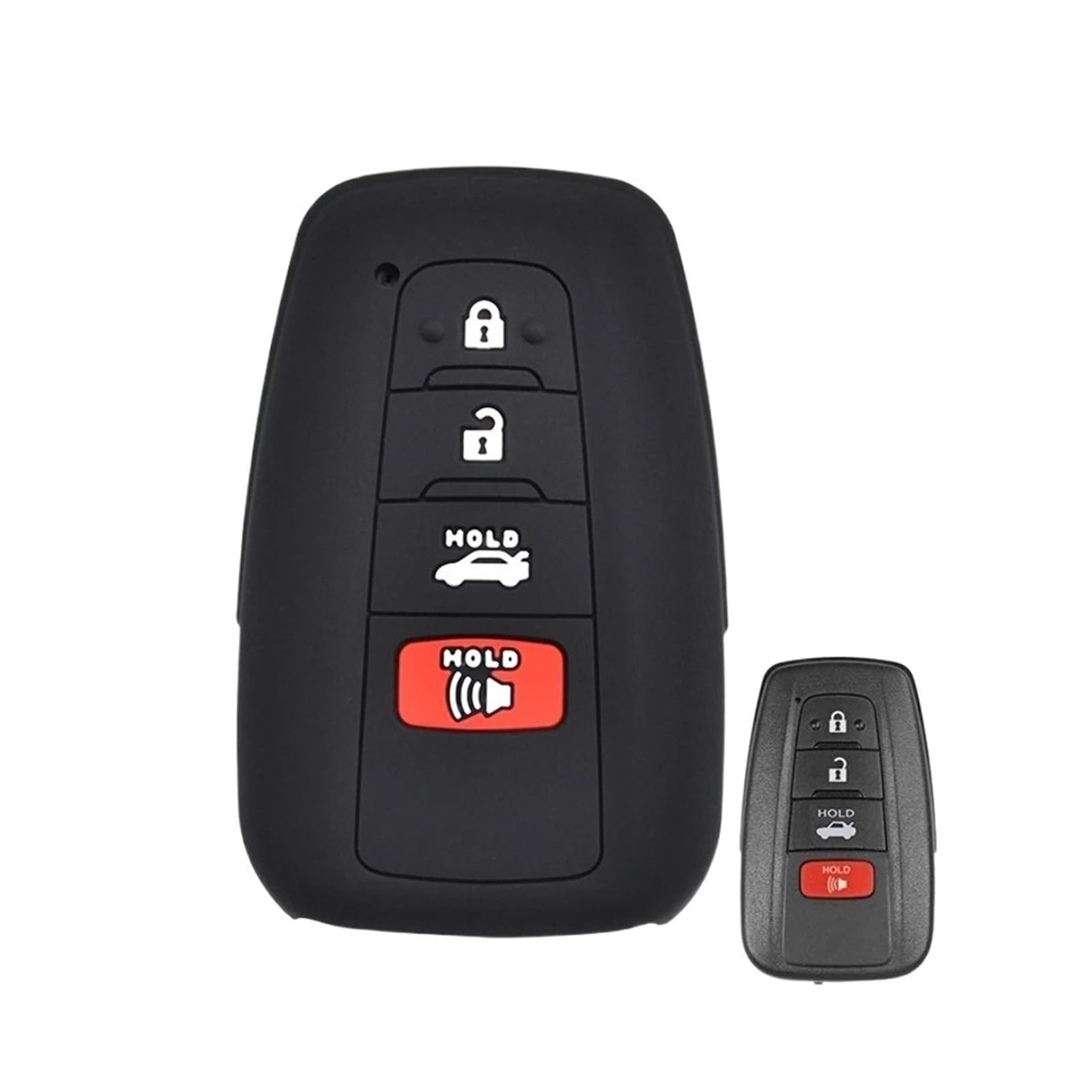 Szwaldaper Silikon-Schlüsseletui mit 3 Tasten, Schlüssellose Schlüsselanhänger-Hülle, Schlüsselanhänger-Schutzhülle, for Toyota, for RAV4, Camry, Prius 2017 2018 Autoschlüsselgehäuse Szwaldaper Silikon-Schlüsseletui mit 3 Tasten, Schlüssellose Schlüsselanhänger-Hülle, Schlüsselanhänger-Schutzhülle, for Toyota, for RAV4, Camry, Prius 2017 2018 Autoschlüsselgehäuse von Szwaldaper