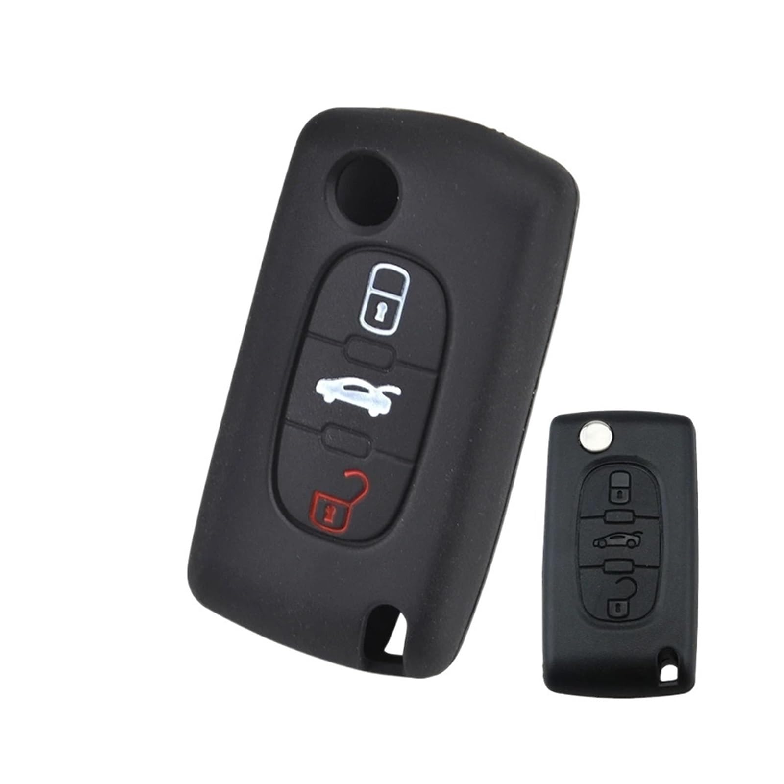 Szwaldaper Silikon-Schlüsseletui mit 3 Tasten, Schutz for Schlüsselanhänger, for Peugeot 207, 307, 308, 607 CC, CW, Expert, Partner, Tepee Autoschlüsselgehäuse Szwaldaper Silikon-Schlüsseletui mit 3 Tasten, Schutz for Schlüsselanhänger, for Peugeot 207, 307, 308, 607 CC, CW, Expert, Partner, Tepee Autoschlüsselgehäuse von Szwaldaper