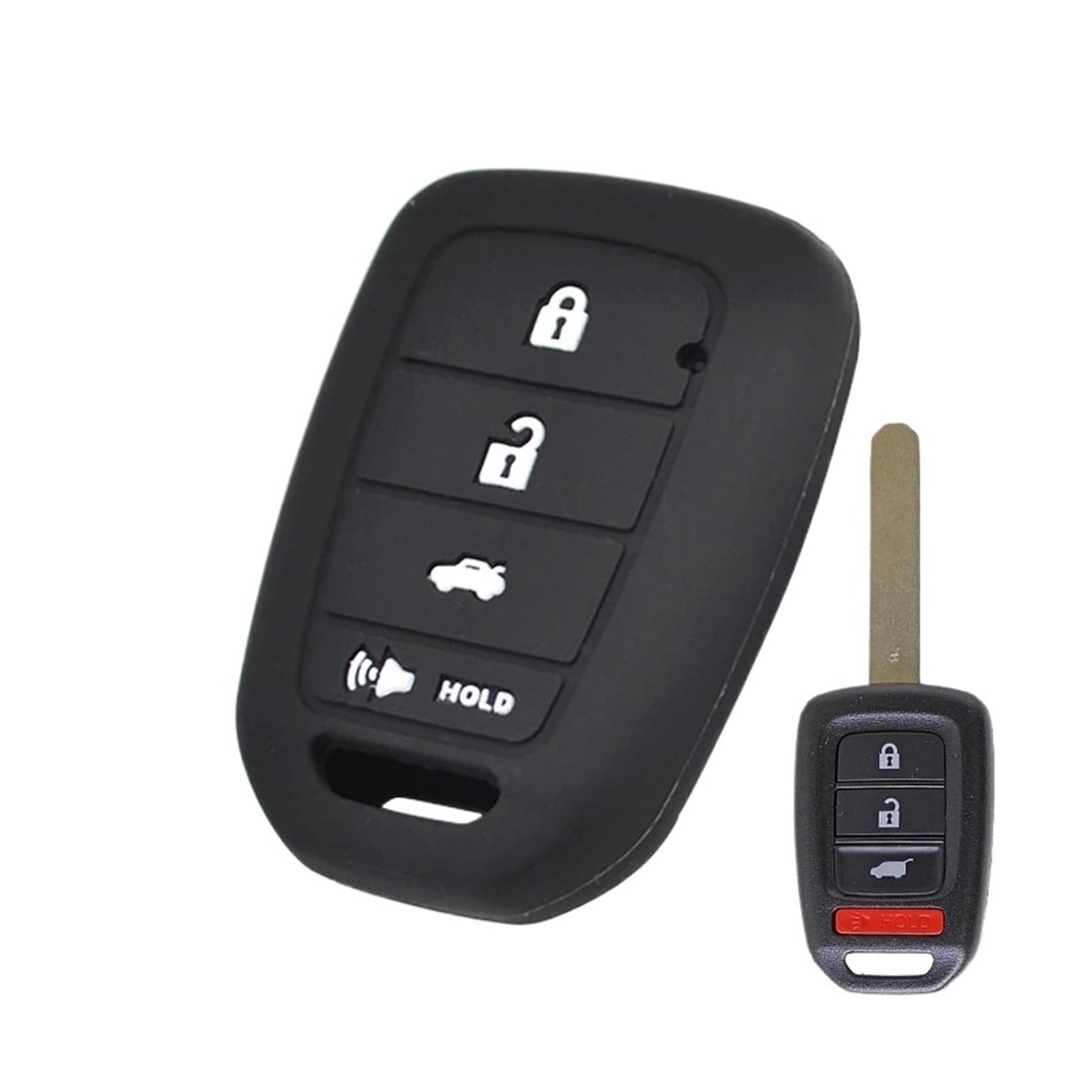 Szwaldaper Silikon-Schlüsseletui mit 4 Tasten, Schutzfolie for Schlüsselanhänger, for Accord, Crosstour, for Civic, CRV Lx, HR-V, for Jazz, 2013–2018 Autoschlüsselgehäuse Szwaldaper Silikon-Schlüsseletui mit 4 Tasten, Schutzfolie for Schlüsselanhänger, for Accord, Crosstour, for Civic, CRV Lx, HR-V, for Jazz, 2013–2018 Autoschlüsselgehäuse von Szwaldaper