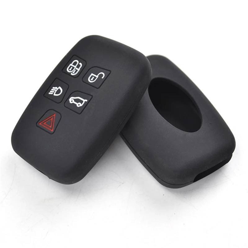 Szwaldaper Silikon-Schlüsseletui mit 5 Tasten, Schutz for Schlüsselanhänger, for Land Rover, Sport, Vogue, Evoque, Discovery 4, Freelander Autoschlüsselgehäuse von Szwaldaper