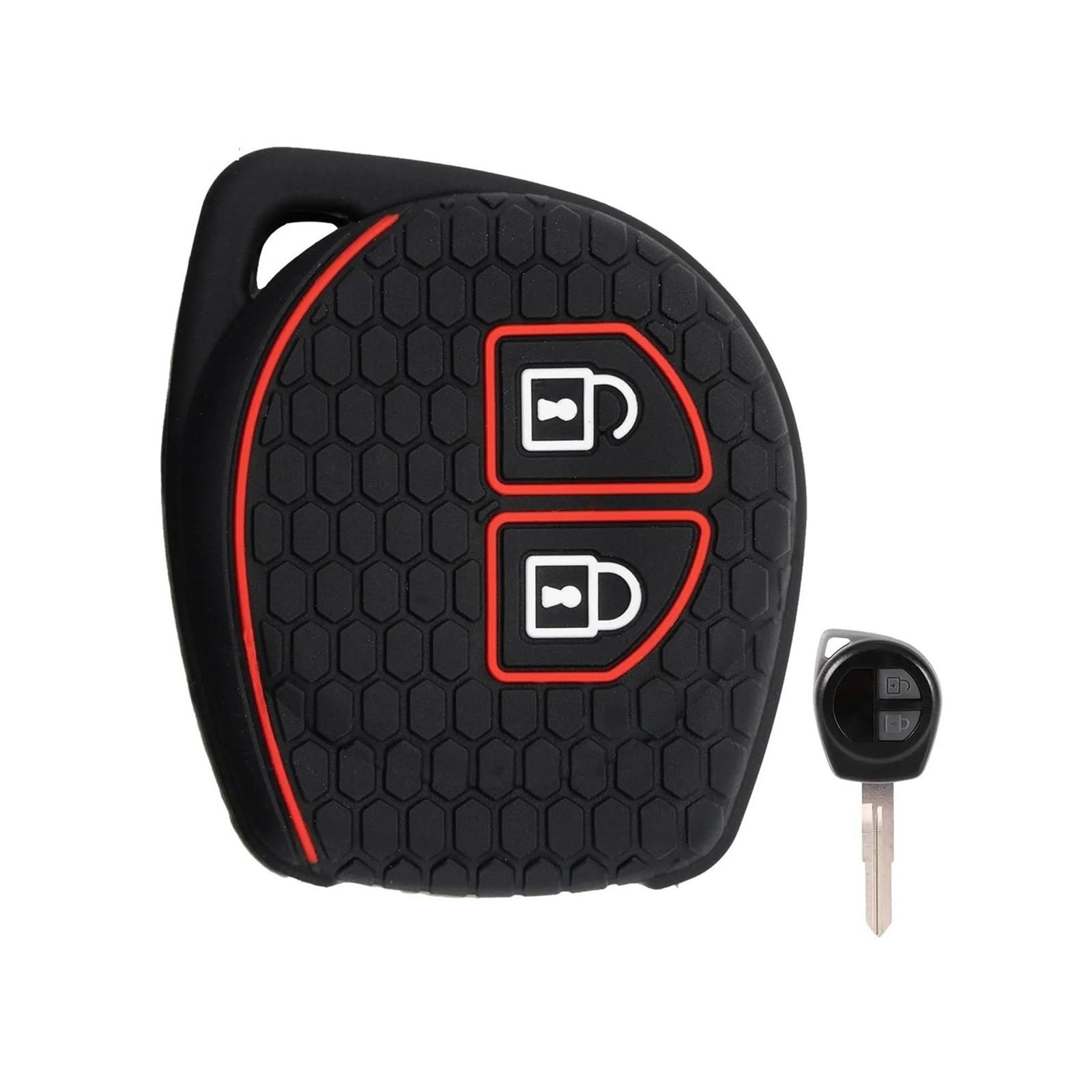 Szwaldaper Silikon-Schutzhülle for Auto-Fernbedienung, 2 Tasten, SX4, for Swift, Grand, Vitara, Ciaz, Liana, Spresso, Celerio, Jimny, Jeemny Autoschlüsselgehäuse Szwaldaper Silikon-Schutzhülle for Auto-Fernbedienung, 2 Tasten, SX4, for Swift, Grand, Vitara, Ciaz, Liana, Spresso, Celerio, Jimny, Jeemny Autoschlüsselgehäuse von Szwaldaper