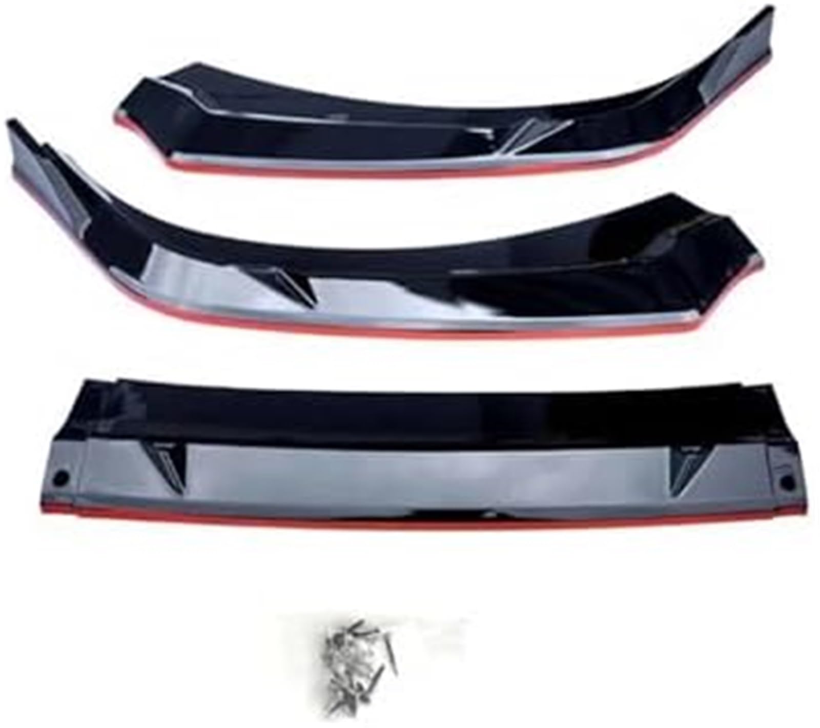 Szwaldaper Splitter, for Hyundai, for Elantra, 2023 2024 2025, Luftsplitter der 8. Generation, Karosserie-Kit, Spoiler, schwarze Röcke, Zubehör, Frontstoßstangenlippe, Lippensplitter (Mattschwarz) Fro von Szwaldaper