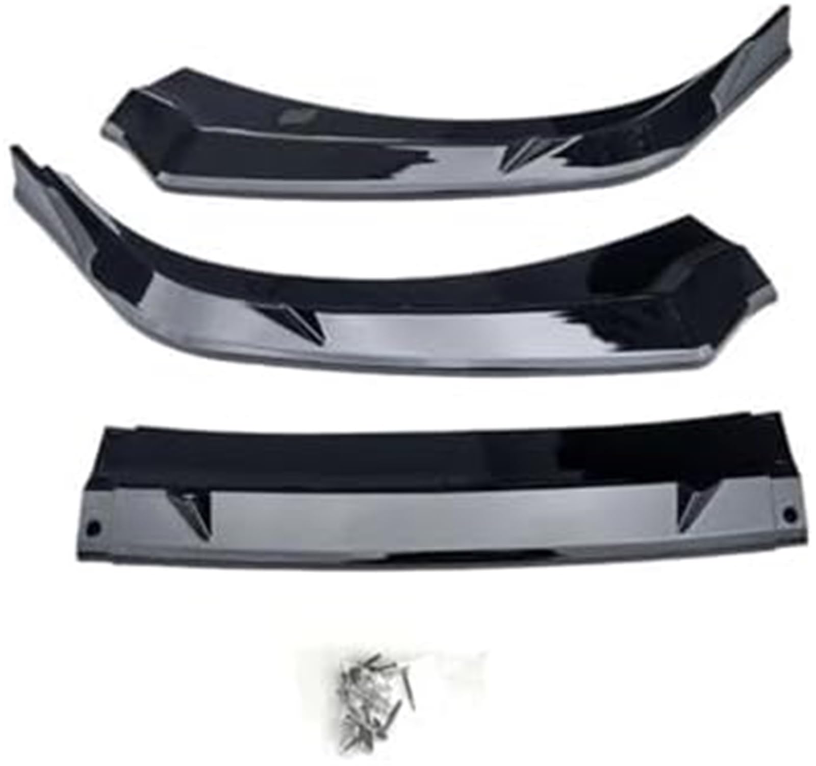 Szwaldaper Splitter, for Hyundai, for Elantra, 2023 2024 2025, Luftsplitter der 8. Generation, Karosserie-Kit, Spoiler, schwarze Röcke, Zubehör, Frontstoßstangenlippe, Lippensplitter (Mattschwarz) Fro von Szwaldaper