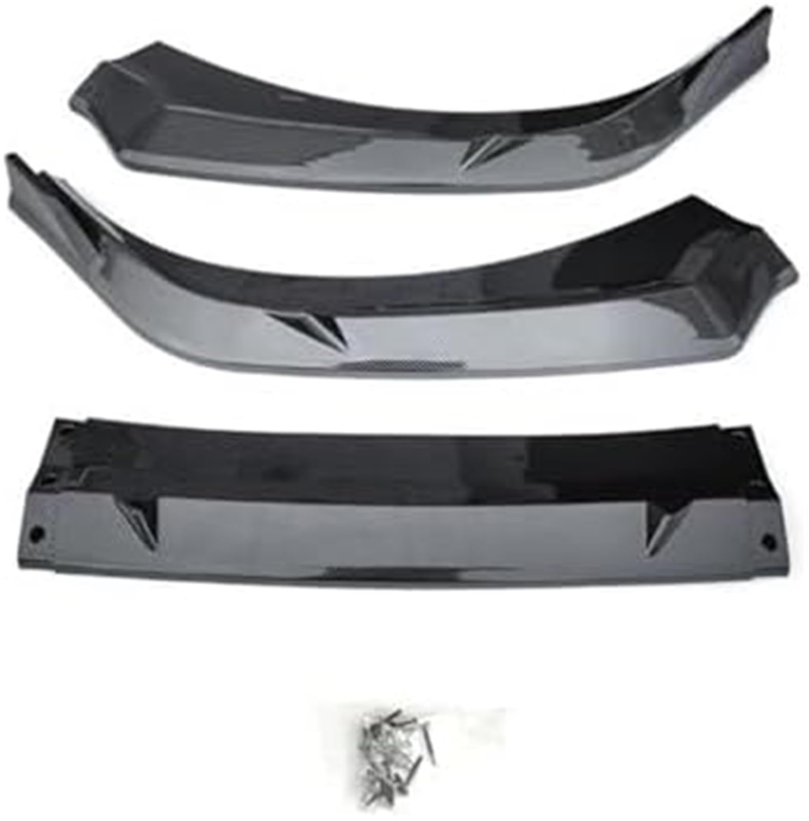 Szwaldaper Splitter, for Hyundai, for Elantra, 2023 2024 2025, Luftsplitter der 8. Generation, Karosserie-Kit, Spoiler, schwarze Röcke, Zubehör, Frontstoßstangenlippe, Lippensplitter (Mattschwarz) Fro von Szwaldaper