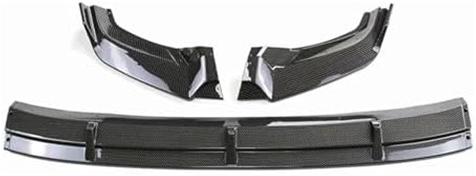 Szwaldaper Splitter Auto Frontstoßstange Lip Splitter Diffusor Body Kits Spoiler Stoßstangenschutz Schutz Zubehör, for VW, for Tiguan, 2017 2018 2019 2020 Lippensplitter (Schwarz glänzend) Frontstoßst von Szwaldaper