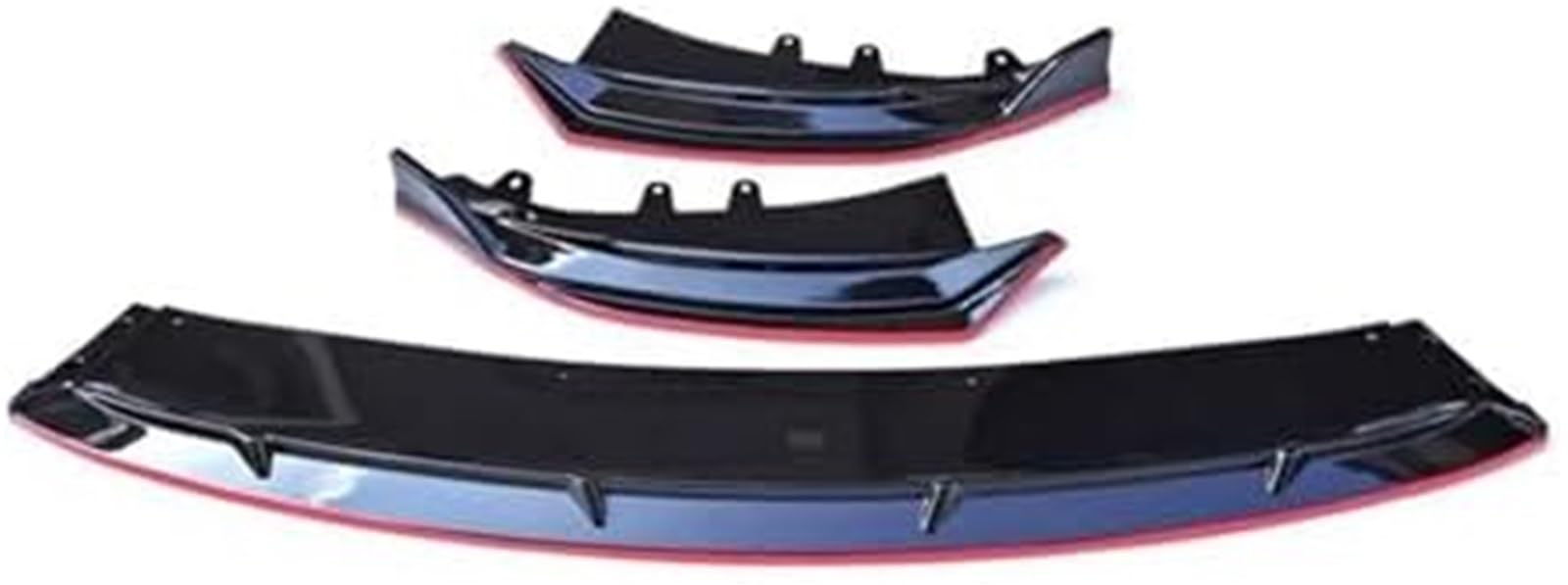 Szwaldaper Splitter Frontstoßstangenlippe Schwarze Röcke Zubehör, for BYD, for Seal EV Air Splitter Karosserie-Kit Spoiler 2022 2023 2024 Lippensplitter (Carbonfarbe) Frontstoßstangenlippe(BLACK Gloss von Szwaldaper