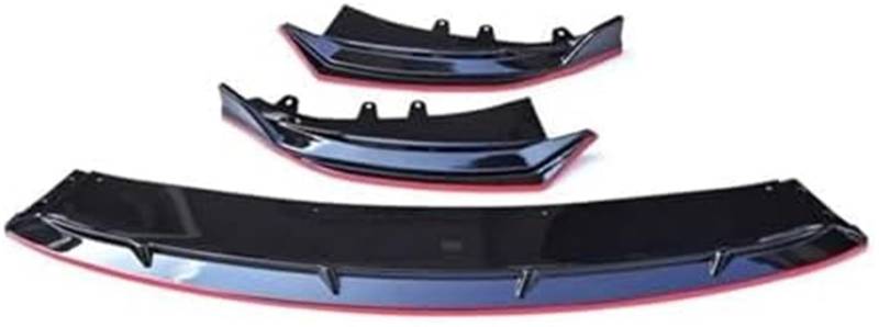 Szwaldaper Splitter Frontstoßstangenlippe Schwarze Röcke Zubehör, for BYD, for Seal EV Air Splitter Karosserie-Kit Spoiler 2022 2023 2024 Lippensplitter (Carbonfarbe) Frontstoßstangenlippe(BLACK Gloss von Szwaldaper