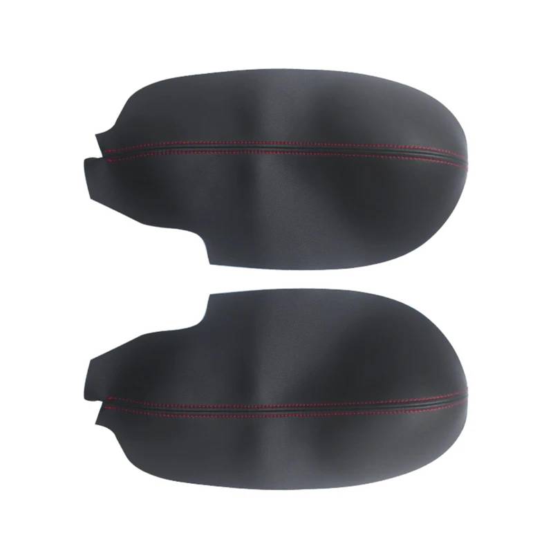 Szwaldaper for Acura, for TSX 2009 2010 2011 2012 2013 2014 Auto-Styling-Innenraum, 2 Stück Vordertür-Armlehnenverkleidung, Mikrofaser-Lederbezug Auto-Innentürverkleidung(Black - red line) von Szwaldaper
