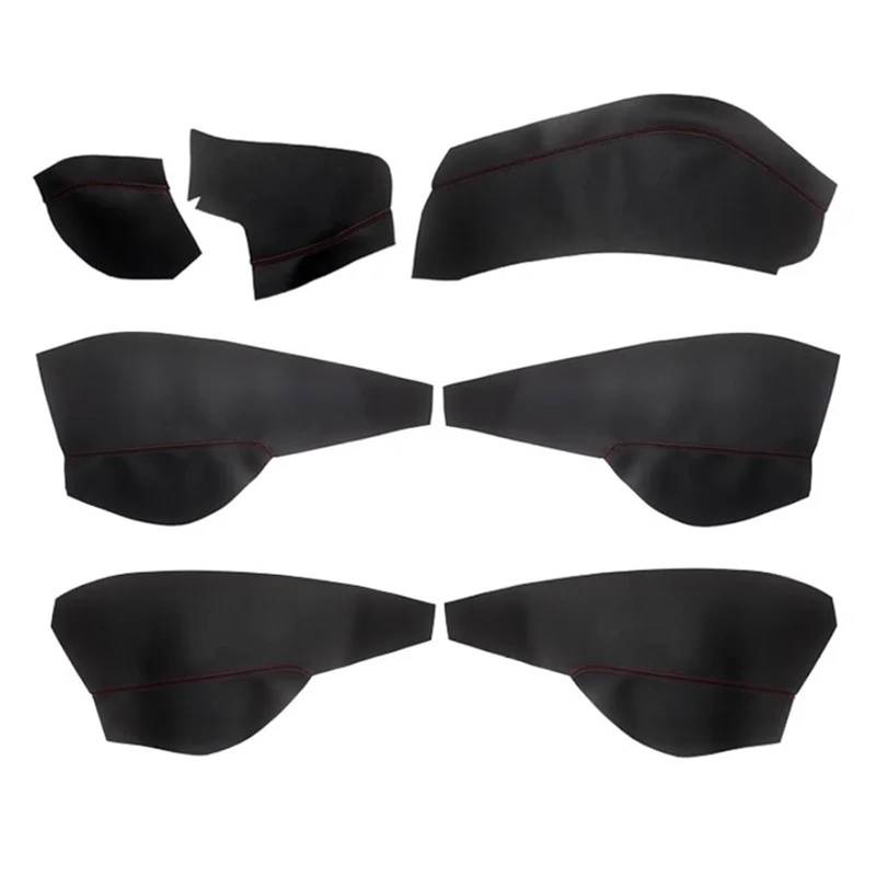 Szwaldaper for Chevrolet, for Cruze, 2015 2016 Auto-Styling Türgriff Center Control Dashboard Panel Mikrofaser Leder Abdeckung Dekor Auto-Innentürverkleidung(Braun,2pcs Front Door) von Szwaldaper