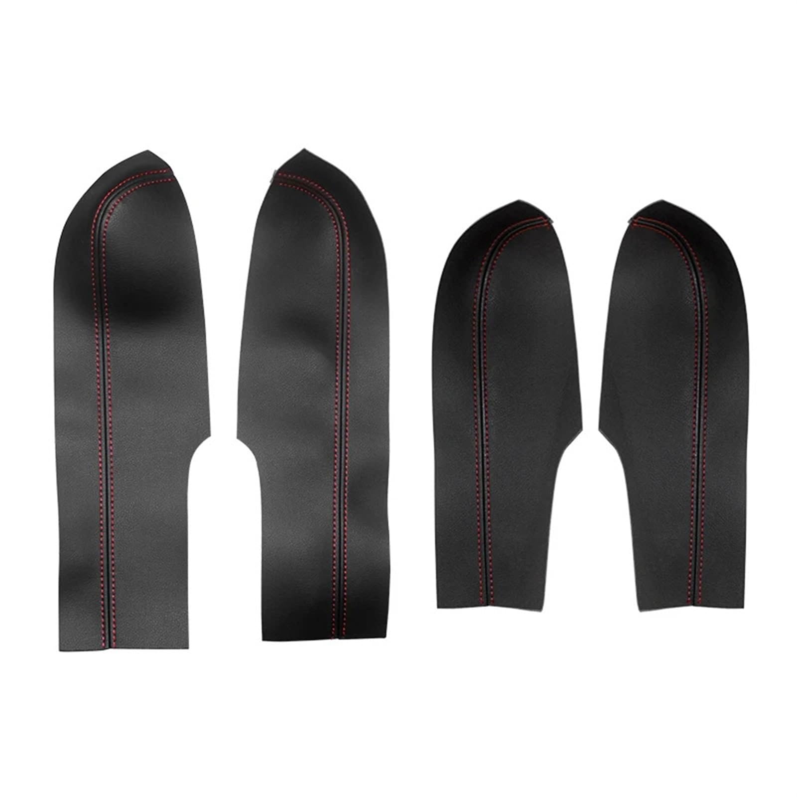 Szwaldaper for Civic, 8. Generation Limousine 2006 2007 2008 2009 2010 2011 nur 4 Türen Autotürgriff Panel Armlehne Mikrofaser-Lederbezug Auto-Innentürverkleidung(4pcs Black-red line) von Szwaldaper