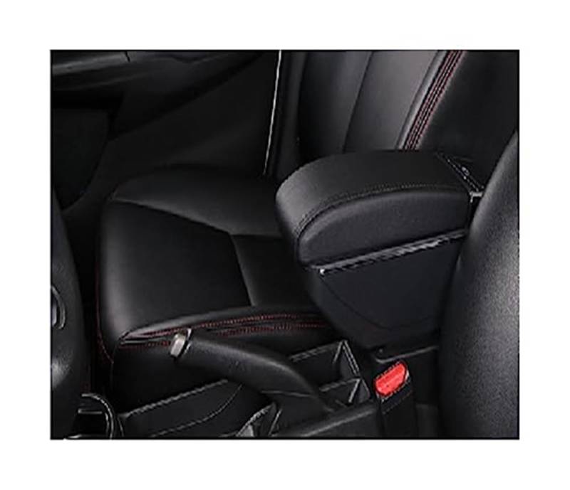 Szwaldaper for Dacia, for Duster 2019–2022, Auto-Armlehnenbox, Mittelkonsolen-Aufbewahrung, Dekorationszubehör mit USB Auto-Armlehnenbox(Black B2 Black Line No USB) von Szwaldaper