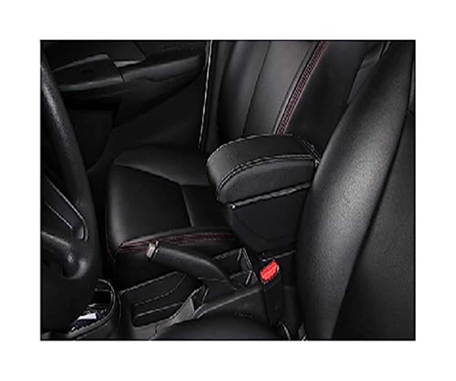 Szwaldaper for Dacia, for Duster 2019–2022, Auto-Armlehnenbox, Mittelkonsolen-Aufbewahrung, Dekorationszubehör mit USB Auto-Armlehnenbox(Black B3 Black White Nousb) von Szwaldaper