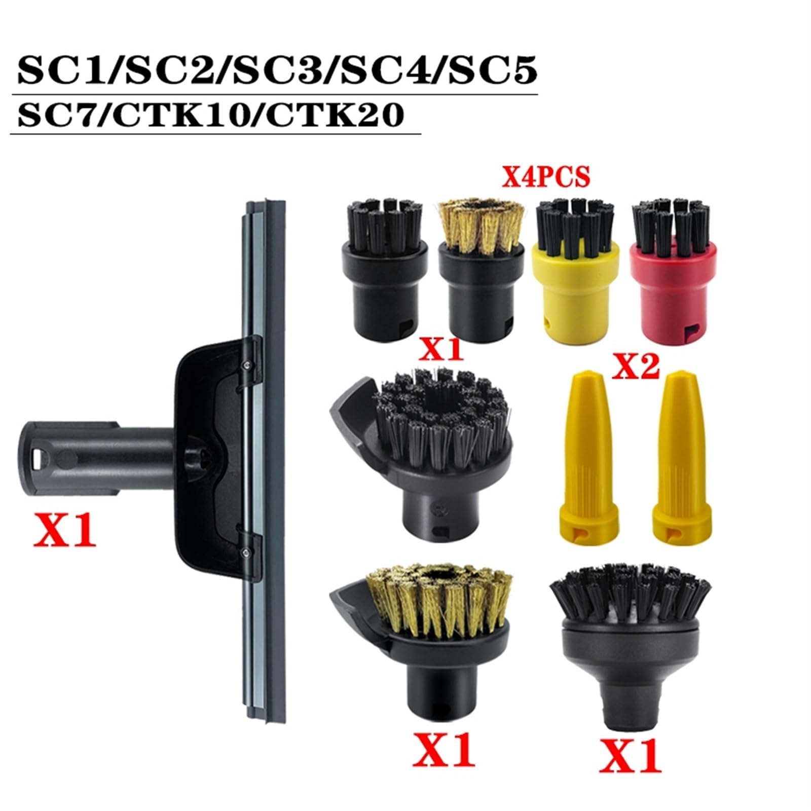 Szwaldaper for Dampf Staubsauger SC2 SC3 SC7 CTK10 Leistungsstarke düse Reinigung Pinsel Kopf Spiegel Werkzeug Pinsel Ersatzteile Zubehör Ersatzteile für Dampfreiniger(Gray) von Szwaldaper