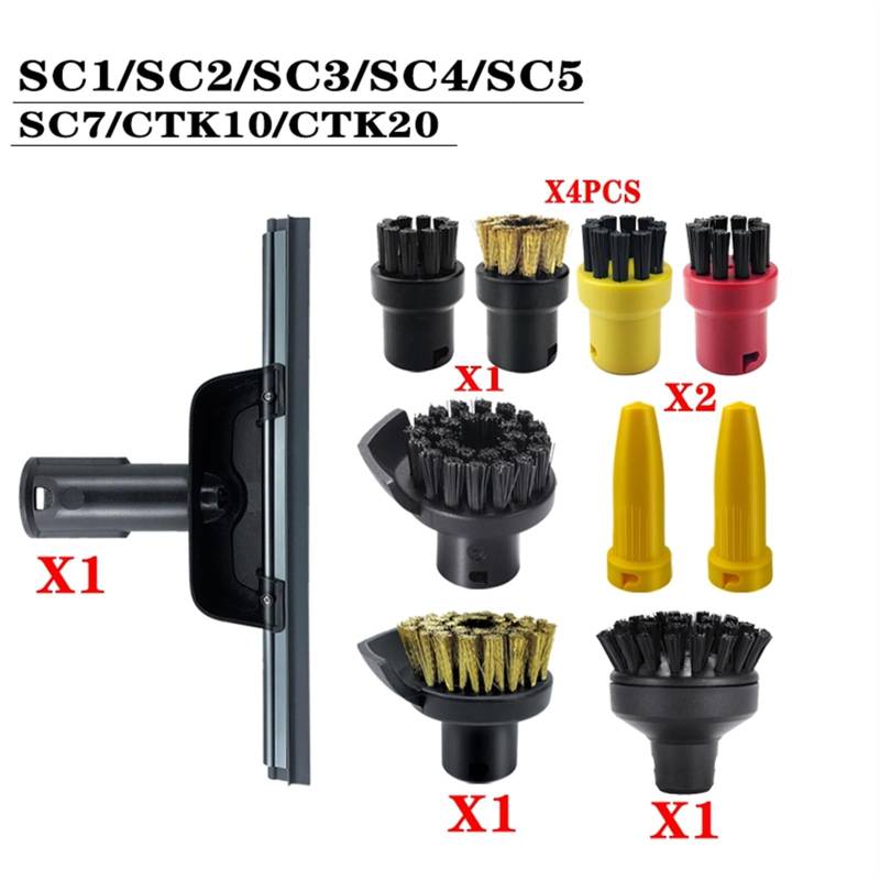 Szwaldaper for Dampf Staubsauger SC2 SC3 SC7 CTK10 Leistungsstarke düse Reinigung Pinsel Kopf Spiegel Werkzeug Pinsel Ersatzteile Zubehör Ersatzteile für Dampfreiniger(Gray) von Szwaldaper