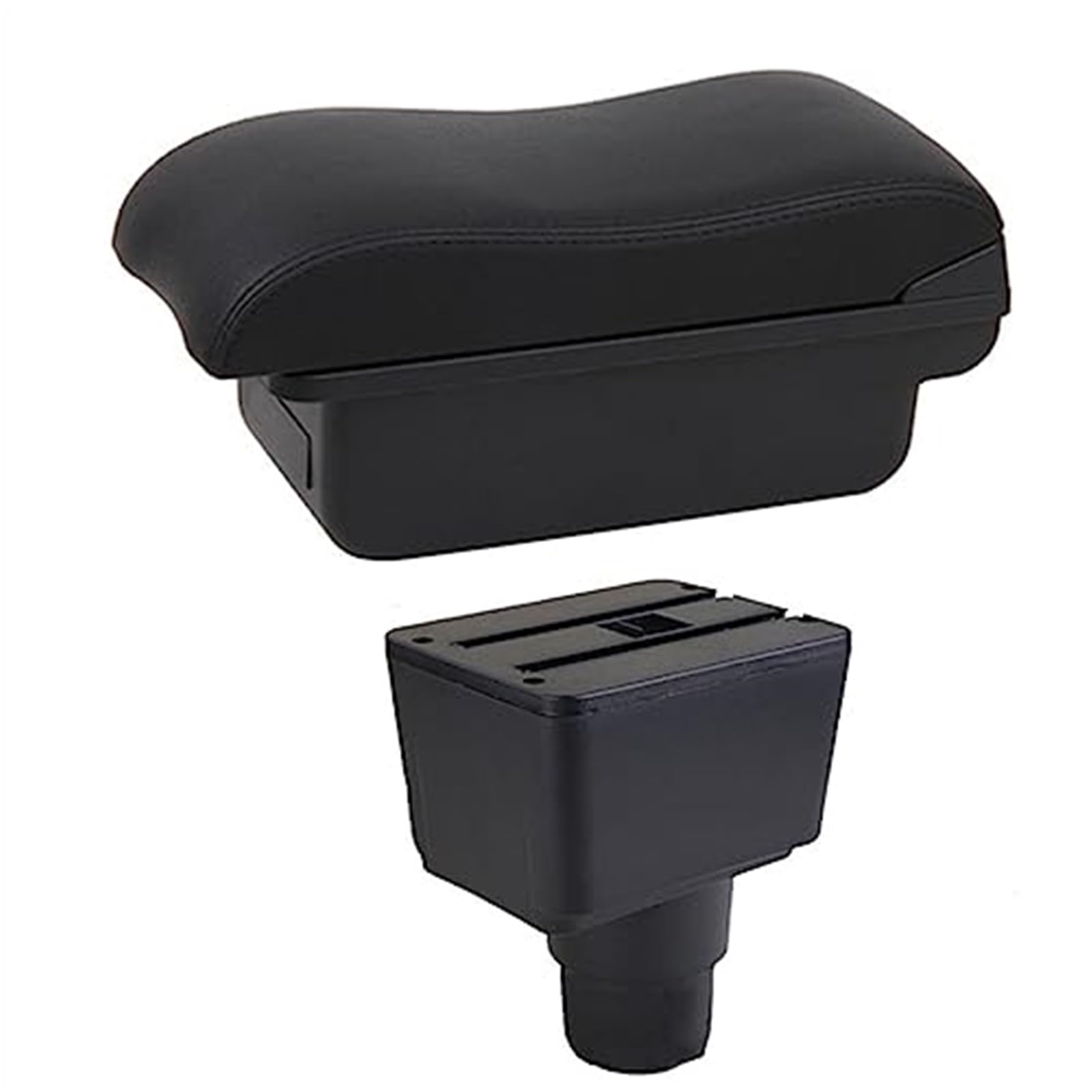 Szwaldaper for Ford, for Ecosport, 2018–2021, Auto-Armlehnenbox, Innendetails, Retrofit Center Storage Box Konsolenzubehör Auto-Armlehnenbox(Black B2 Black Line) von Szwaldaper