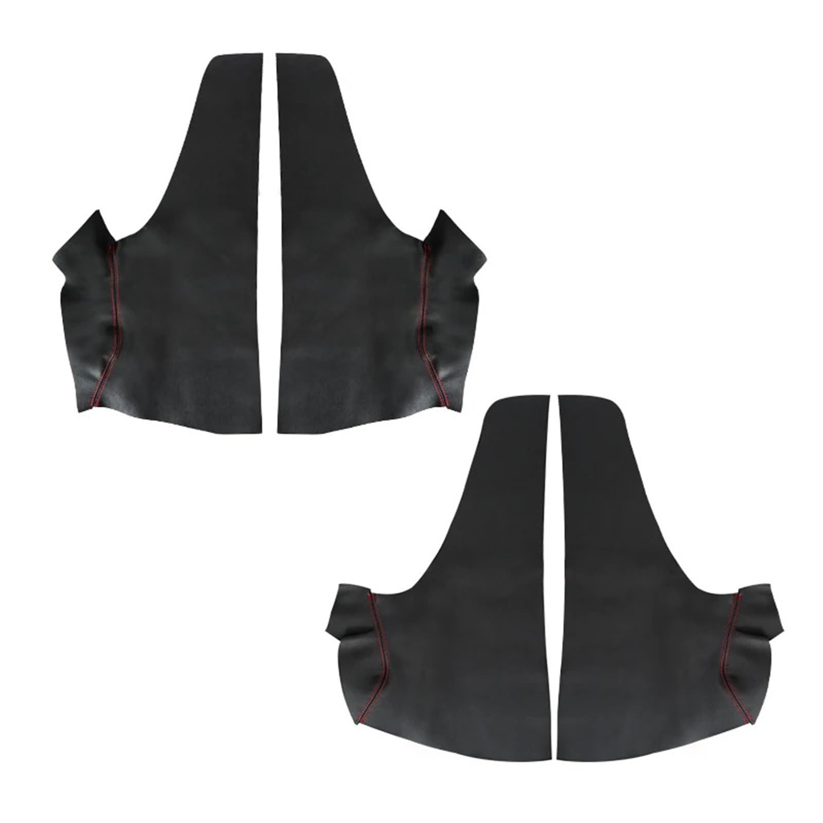 Szwaldaper for Jazz, for Fit 2008 2009 2010 2011 2012 Fließheck Auto Styling Innentürverkleidung Armlehne Mikrofaser-Lederbezug Auto-Innentürverkleidung(4pcs,Black) von Szwaldaper