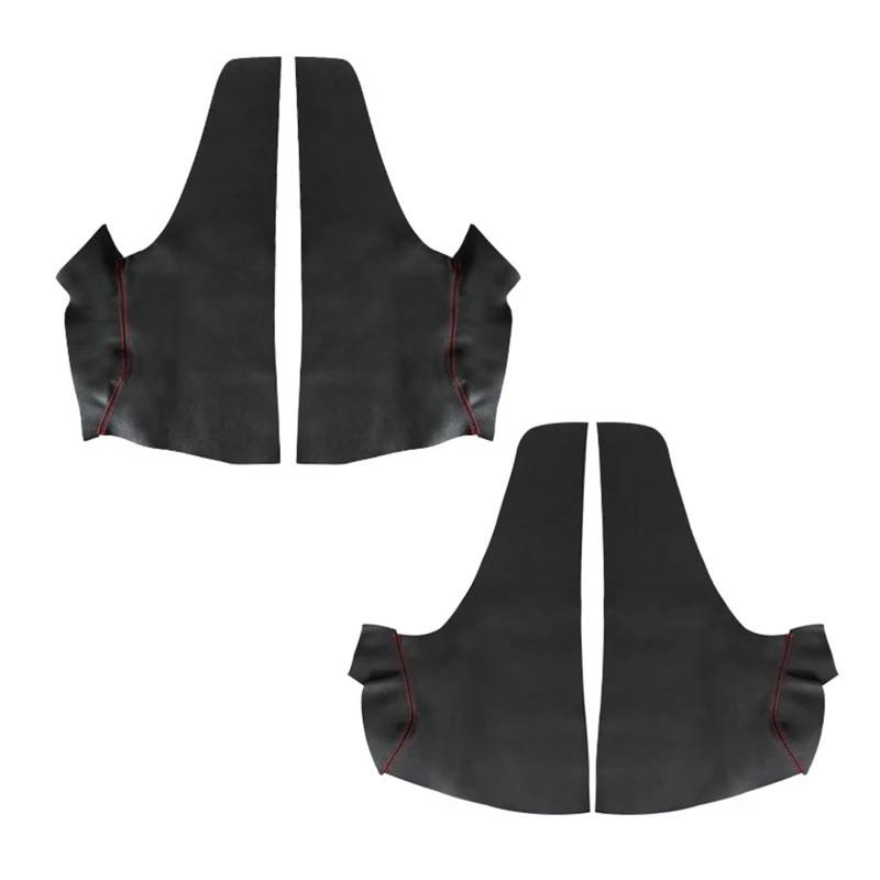 Szwaldaper for Jazz, for Fit 2008 2009 2010 2011 2012 Fließheck Auto Styling Innentürverkleidung Armlehne Mikrofaser-Lederbezug Auto-Innentürverkleidung(4pcs,Black) von Szwaldaper