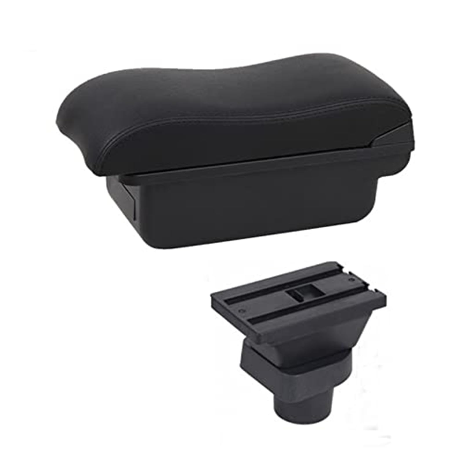 Szwaldaper for Liana Armlehne Box Arm Ellenbogen Rest Center Konsole Lagerung Fall Änderung Zubehör Mit Tasse Halter USB Armlehne Box Auto-Armlehnenbox(Black A1 No USB) von Szwaldaper
