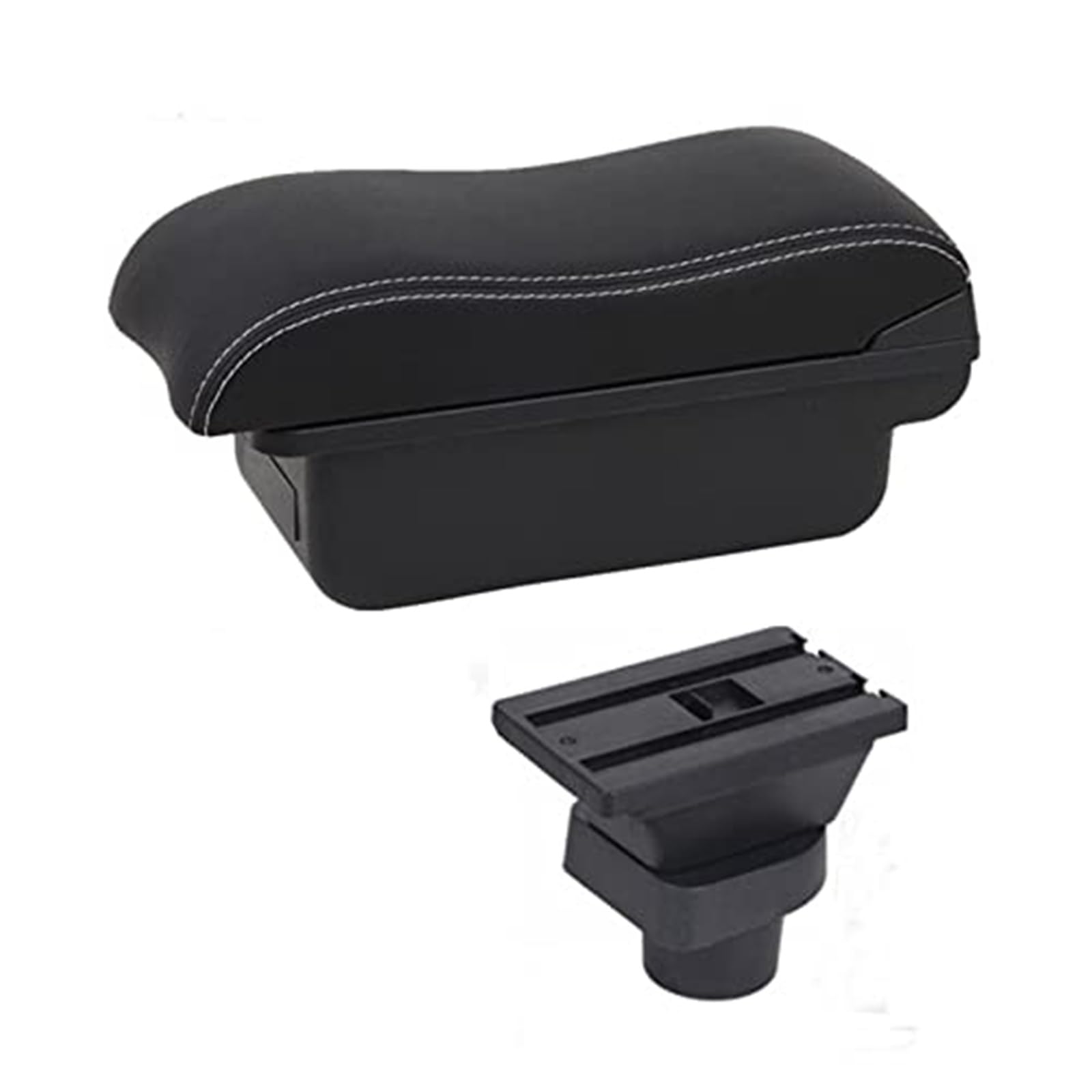 Szwaldaper for Liana Armlehne Box Arm Ellenbogen Rest Center Konsole Lagerung Fall Änderung Zubehör Mit Tasse Halter USB Armlehne Box Auto-Armlehnenbox(Black A3 No USB) von Szwaldaper