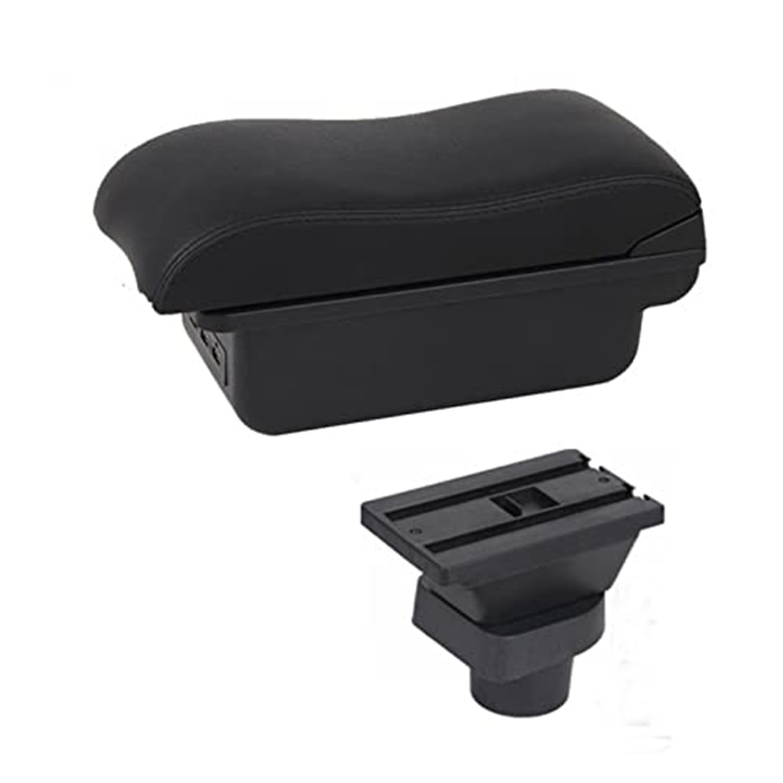 Szwaldaper for Liana Armlehne Box Arm Ellenbogen Rest Center Konsole Lagerung Fall Änderung Zubehör Mit Tasse Halter USB Armlehne Box Auto-Armlehnenbox(Black B1 3 USB) von Szwaldaper