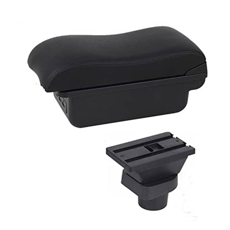 Szwaldaper for Liana Armlehne Box Arm Ellenbogen Rest Center Konsole Lagerung Fall Änderung Zubehör Mit Tasse Halter USB Armlehne Box Auto-Armlehnenbox(Black B1 3 USB) von Szwaldaper