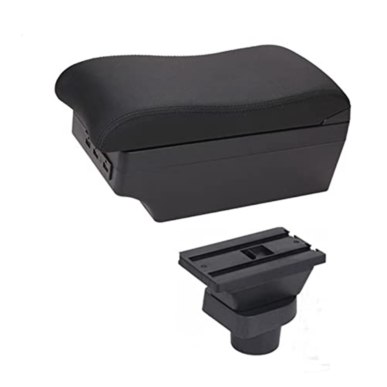 Szwaldaper for Liana Armlehne Box Arm Ellenbogen Rest Center Konsole Lagerung Fall Änderung Zubehör Mit Tasse Halter USB Armlehne Box Auto-Armlehnenbox(Black C1 7 USB) von Szwaldaper