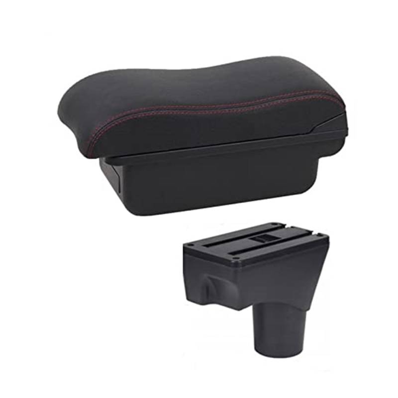 Szwaldaper for Nissan, for März, for Micra, K13 MK4 IV Armlehne Box Mittelkonsole Armlehne Auto Central Console Storage Auto Auto-Armlehnenbox(Black A2 No USB) von Szwaldaper