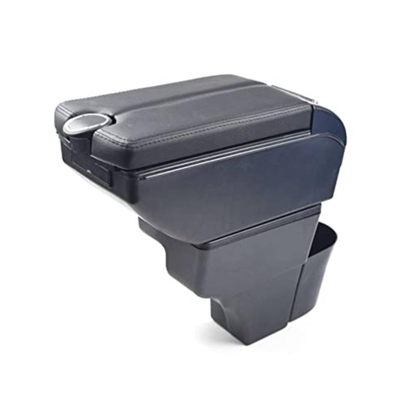 Szwaldaper for Nissan, for Note 2016-2018 Armlehne Innenmittelkonsole Aufbewahrungsbox Armlehne Auto-Styling-Dekoration Auto-Armlehnenbox(Black F Black) von Szwaldaper