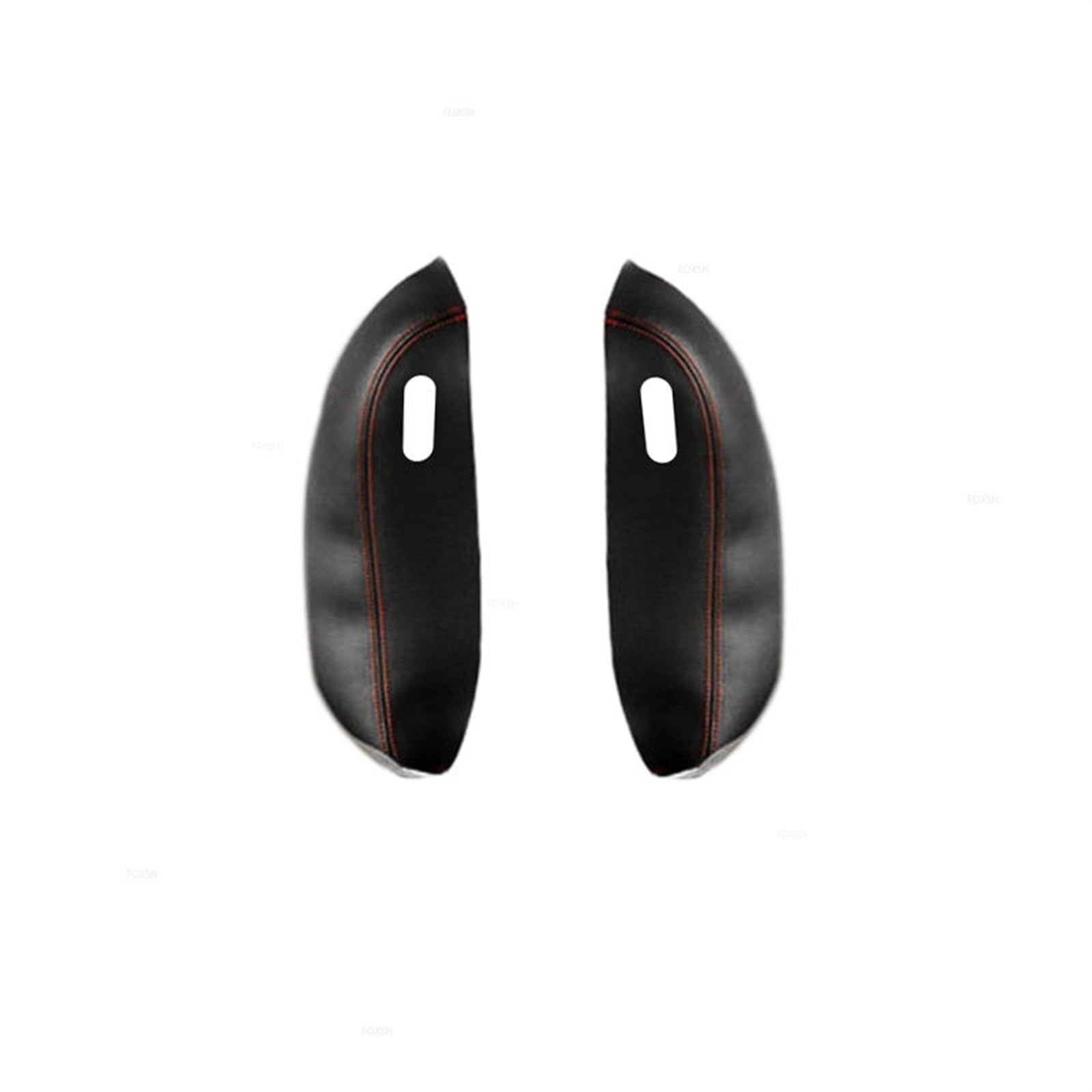 Szwaldaper for Peugeot, 307 2004 2005 2006 2007 2008 2009 2010 2011 2012 2013 Auto Türgriff Panel Armlehne Leder Abdeckung Trim Zubehör Auto-Innentürverkleidung(2X Rear Black-red) von Szwaldaper