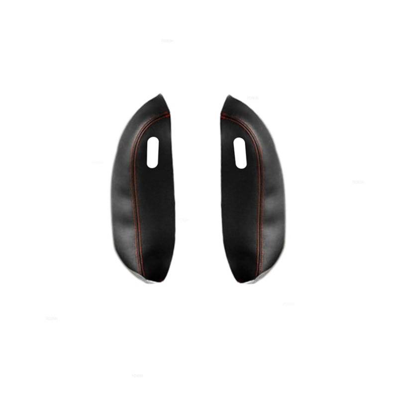 Szwaldaper for Peugeot, 307 2004 2005 2006 2007 2008 2009 2010 2011 2012 2013 Auto Türgriff Panel Armlehne Leder Abdeckung Trim Zubehör Auto-Innentürverkleidung(2X Rear Black-red) von Szwaldaper