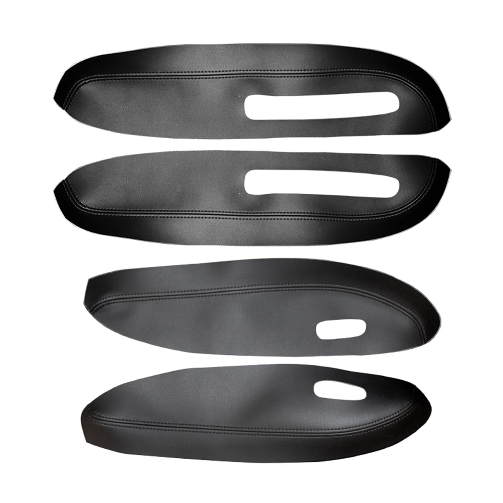 Szwaldaper for Peugeot, 307 2004 2005 2006 2007 2008 2009 2010 2011 2012 2013 Auto Türgriff Panel Armlehne Leder Abdeckung Trim Zubehör Auto-Innentürverkleidung(4X Black) von Szwaldaper