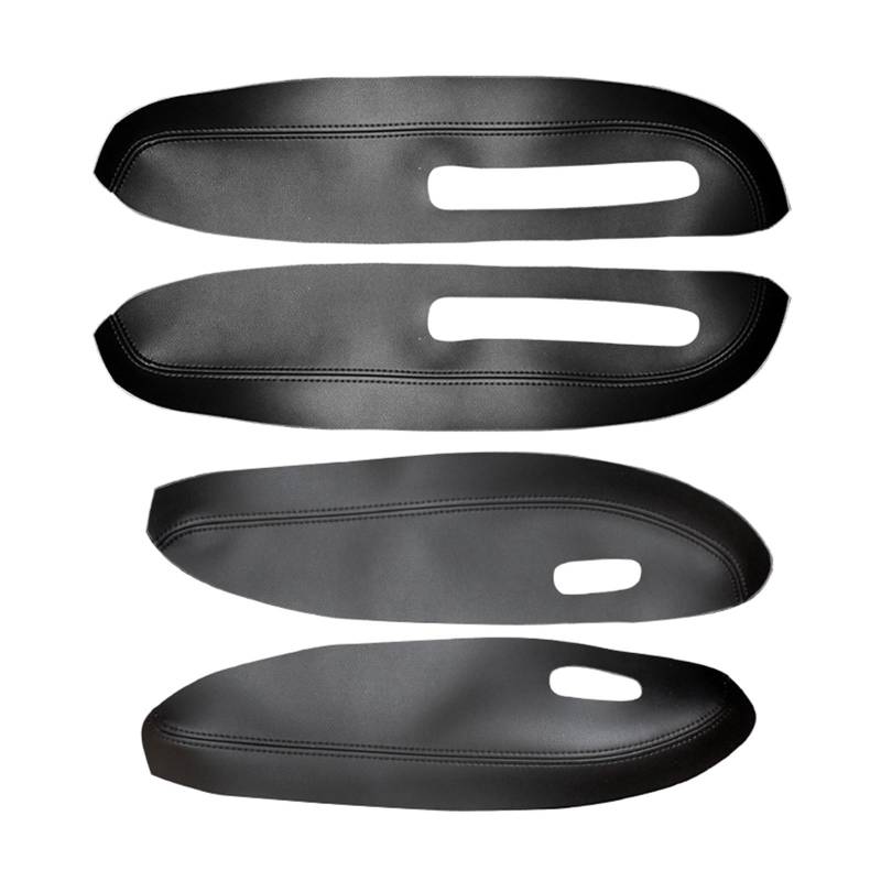 Szwaldaper for Peugeot, 307 2004 2005 2006 2007 2008 2009 2010 2011 2012 2013 Auto Türgriff Panel Armlehne Leder Abdeckung Trim Zubehör Auto-Innentürverkleidung(4X Black) von Szwaldaper