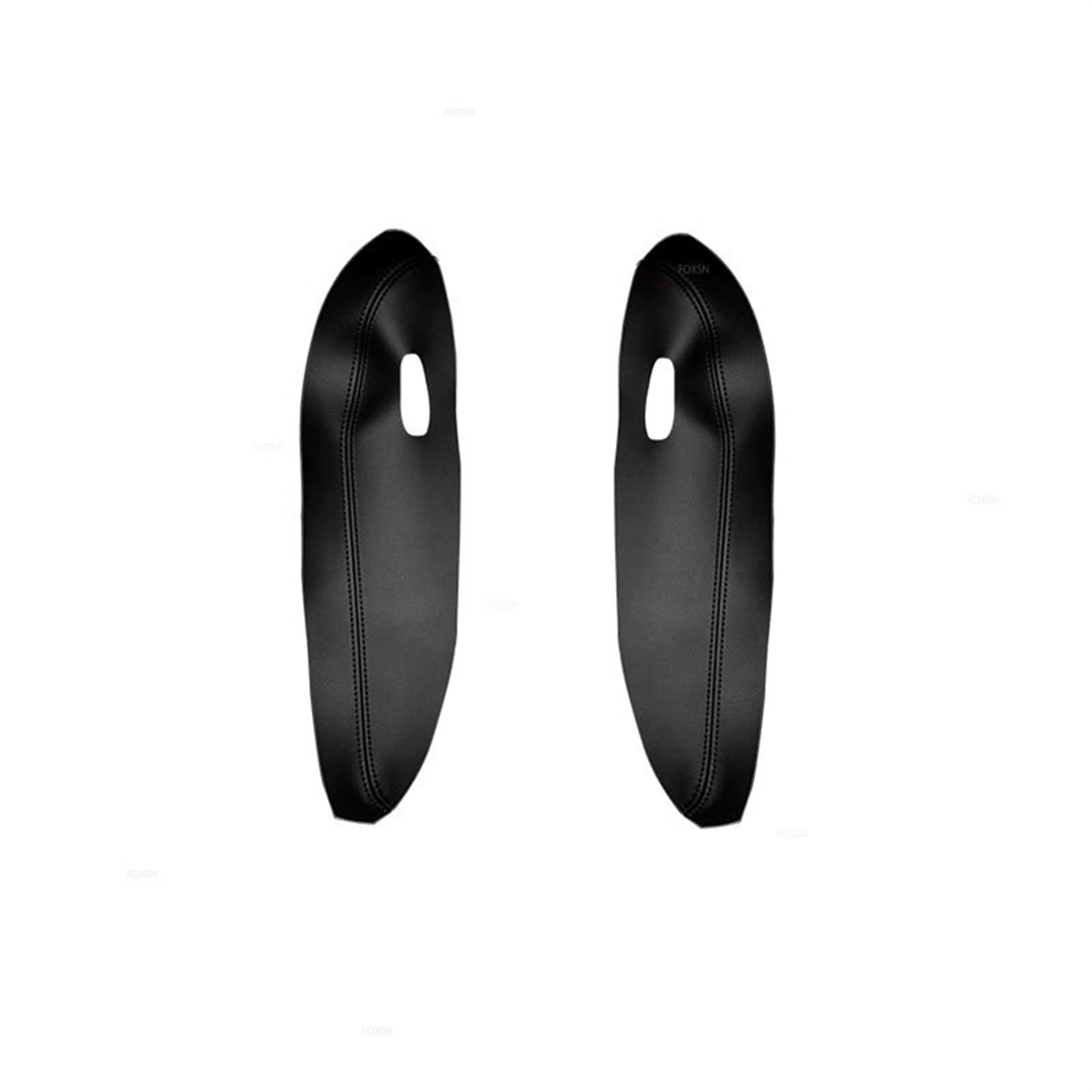 Szwaldaper for Peugeot, 307 2004 2005 2006 2007 2008 2009 2010 2011 2012 2013 Auto Türgriff Panel Armlehne Leder Abdeckung Trim Zubehör Auto-Innentürverkleidung(Rear Pair Black) von Szwaldaper