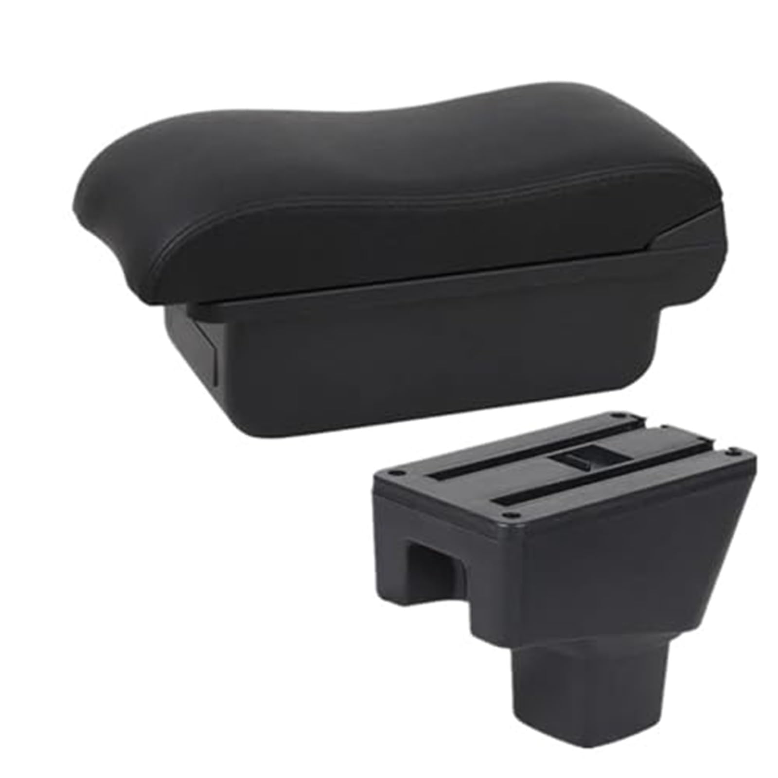 Szwaldaper for Sx4 2006-2018 Auto Center Center Console Storage Box Armlehne Mit USB Innen Zubehör Auto Zubehör Auto-Armlehnenbox(Black A2 Black Line No USB) von Szwaldaper