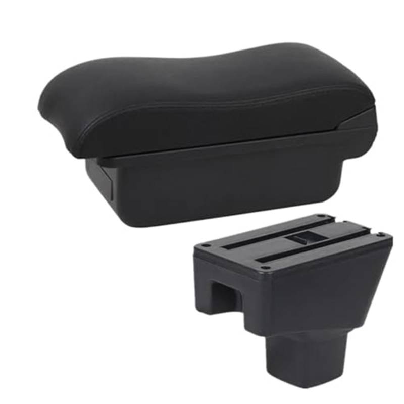 Szwaldaper for Sx4 2006-2018 Auto Center Center Console Storage Box Armlehne Mit USB Innen Zubehör Auto Zubehör Auto-Armlehnenbox(Black A2 Black Line No USB) von Szwaldaper