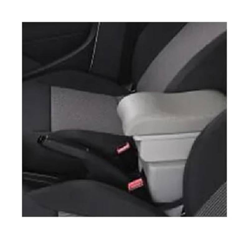 Szwaldaper for Sx4 2006-2018 Auto Center Center Console Storage Box Armlehne Mit USB Innen Zubehör Auto Zubehör Auto-Armlehnenbox(Black B Style Gray 3usb) von Szwaldaper
