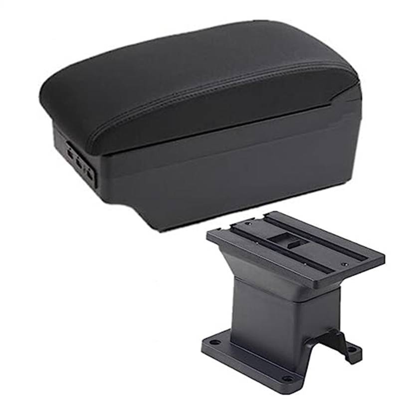 Szwaldaper for Toyota, IQ Armlehne Box Auto Armlehne Innen Zentrale Lagerung Box Auto Zubehör Nachrüstung Teile Mit USB Auto Armlehnen Auto-Armlehnenbox(Black C Black Line 7usb) von Szwaldaper