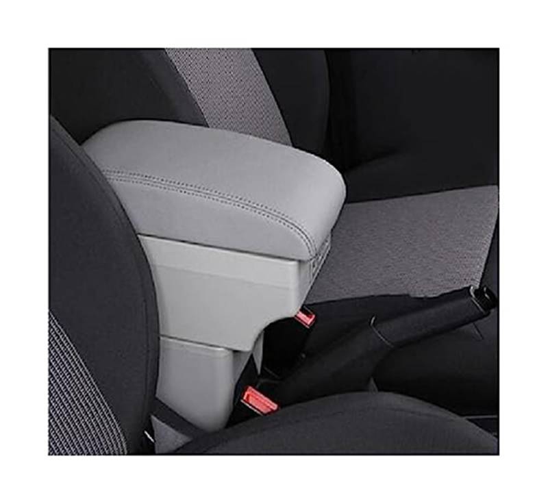 Szwaldaper for Toyota, IQ Armlehne Box Auto Armlehne Innen Zentrale Lagerung Box Auto Zubehör Nachrüstung Teile Mit USB Auto Armlehnen Auto-Armlehnenbox(Black C Gray 7usb) von Szwaldaper