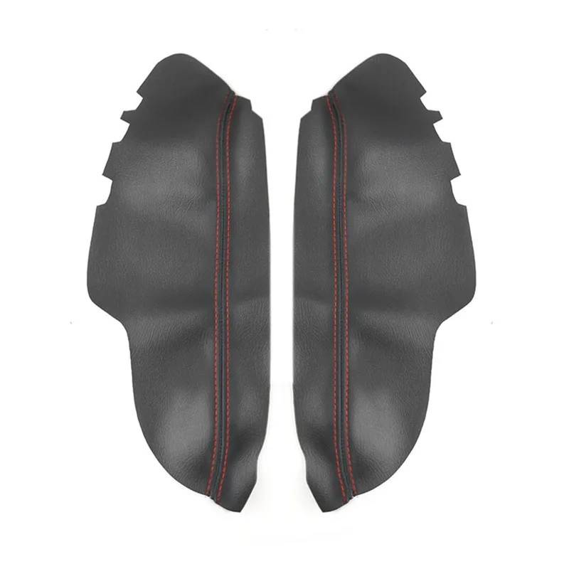 Szwaldaper for Toyota, for Avalon 2013 2014 2015 2016 2017 2018 Auto-Innenraum vorne/hinten Türgriff Armlehne Panel Lederbezug Verkleidung Zubehör Auto-Innentürverkleidung(Rear Pair Black-red) von Szwaldaper