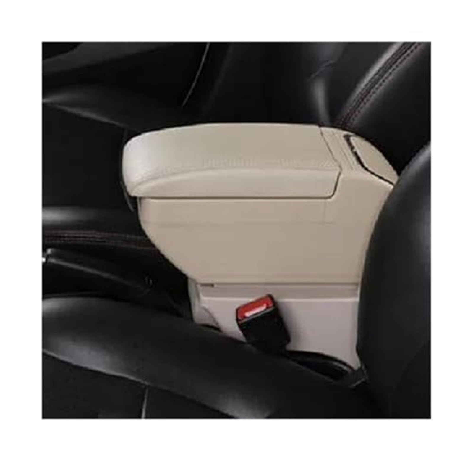 Szwaldaper for VW, for Vento, for Polo, V 2009–2020, Auto-Armlehnenbox, Mittelkonsole, Aufbewahrungszubehör mit USB-Autozubehör Auto-Armlehnenbox(Black F Beige No USB) von Szwaldaper