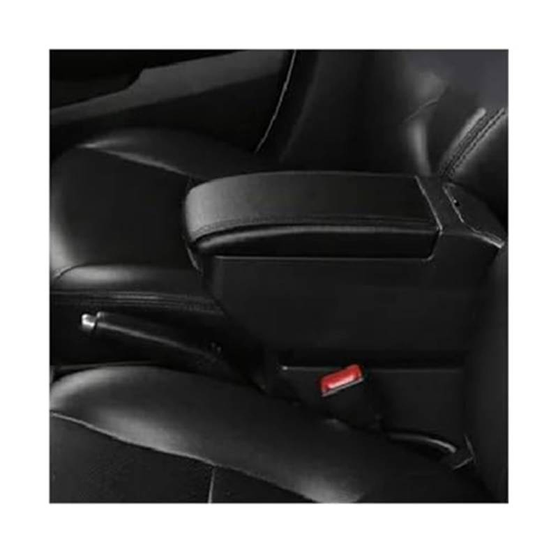 Szwaldaper for VW, for Vento, for Polo, V 2009–2020, Auto-Armlehnenbox, Mittelkonsole, Aufbewahrungszubehör mit USB-Autozubehör Auto-Armlehnenbox(Black H All Black 4 USB) von Szwaldaper
