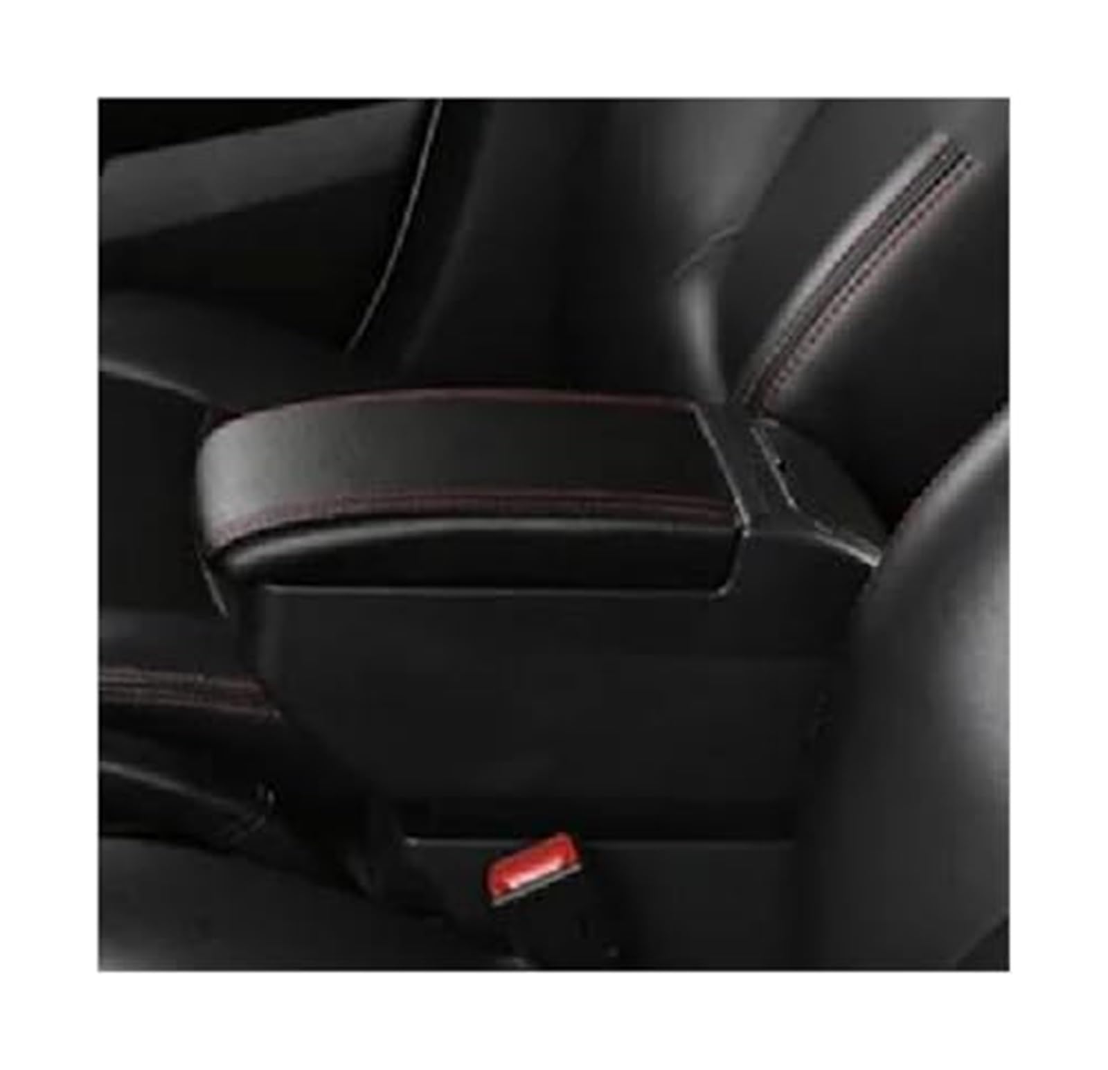 Szwaldaper for VW, for Vento, for Polo, V 2009–2020, Auto-Armlehnenbox, Mittelkonsole, Aufbewahrungszubehör mit USB-Autozubehör Auto-Armlehnenbox(Black H Black Red 4 USB) von Szwaldaper