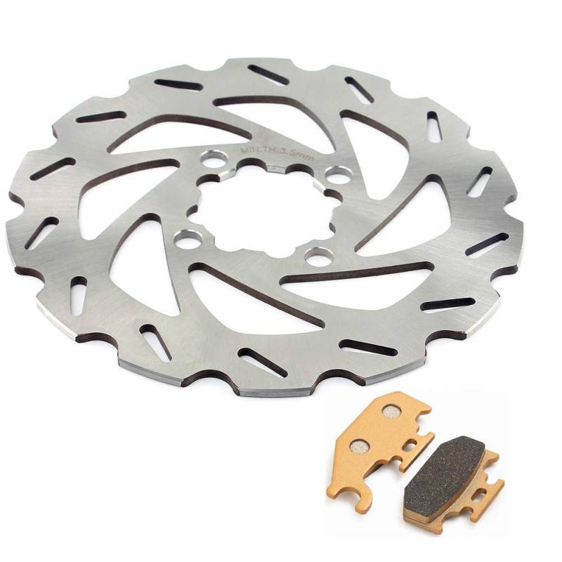 TARAZON 200mm Bremsscheibe Hinten + Bremsbeläge für Yamaha YFM 700 R Raptor 2006-2012 YFM 700 R SE 2007-2015 von TARAZON