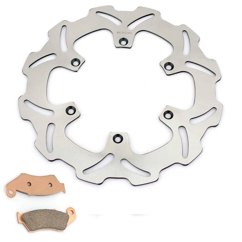 TARAZON 250mm Bremsscheiben Bremsbeläge Vorne für Suzuki RM 125 250 1996-2009 DRZ 400 S E DR350 RMX250 DR-Z 250 von TARAZON