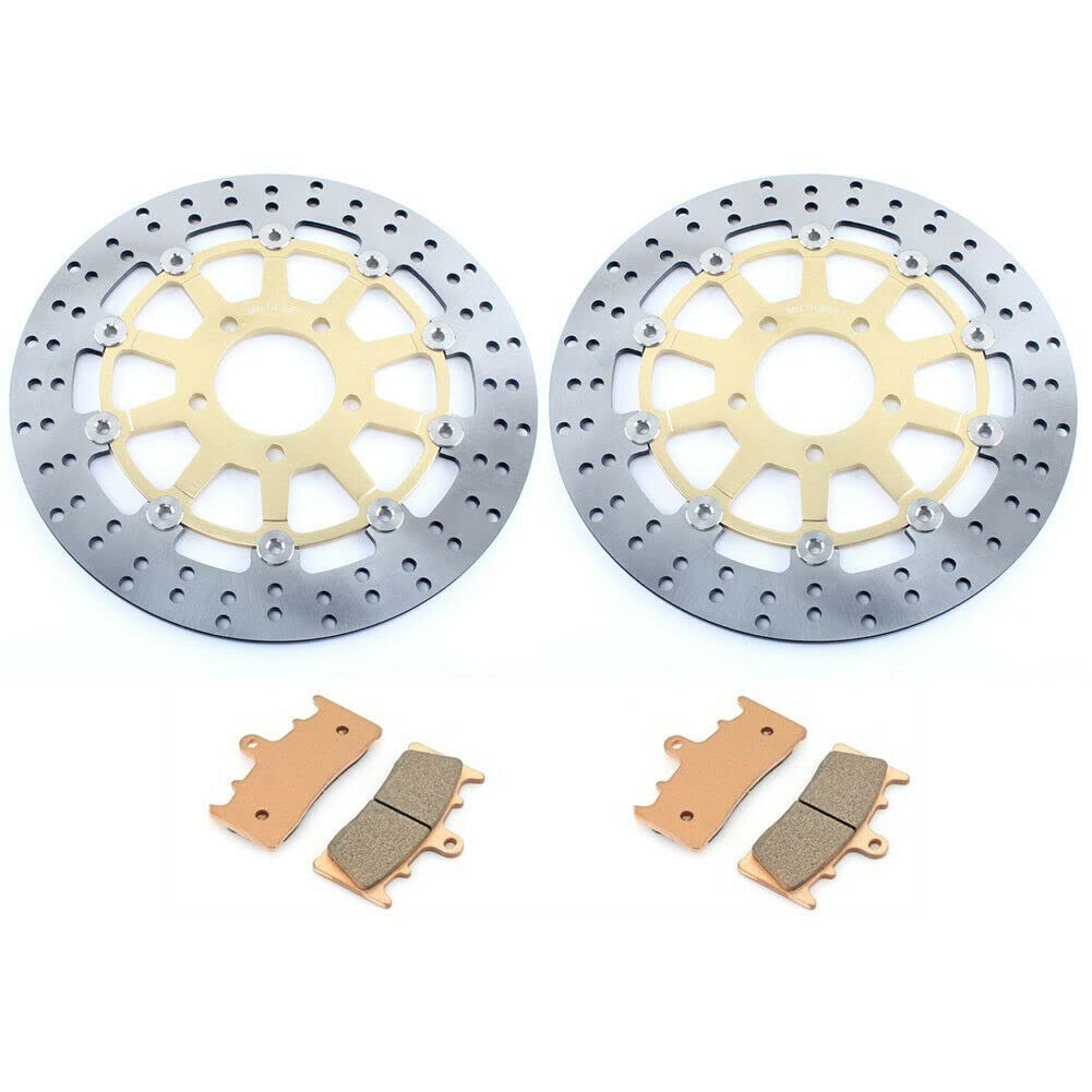 TARAZON Paar Bremsscheiben Bremsbeläge vorne für Suzuki GSX-R 750 96-99 GSX-R 1000 K1 K2 01 02 TL 1000 R 98-03 GSX 1300 R Hayabusa 99-07 TARAZON Paar Bremsscheiben Bremsbeläge vorne für Suzuki GSX-R 750 96-99 GSX-R 1000 K1 K2 01 02 TL 1000 R 98-03 GSX 1300 R Hayabusa 99-07 von TARAZON