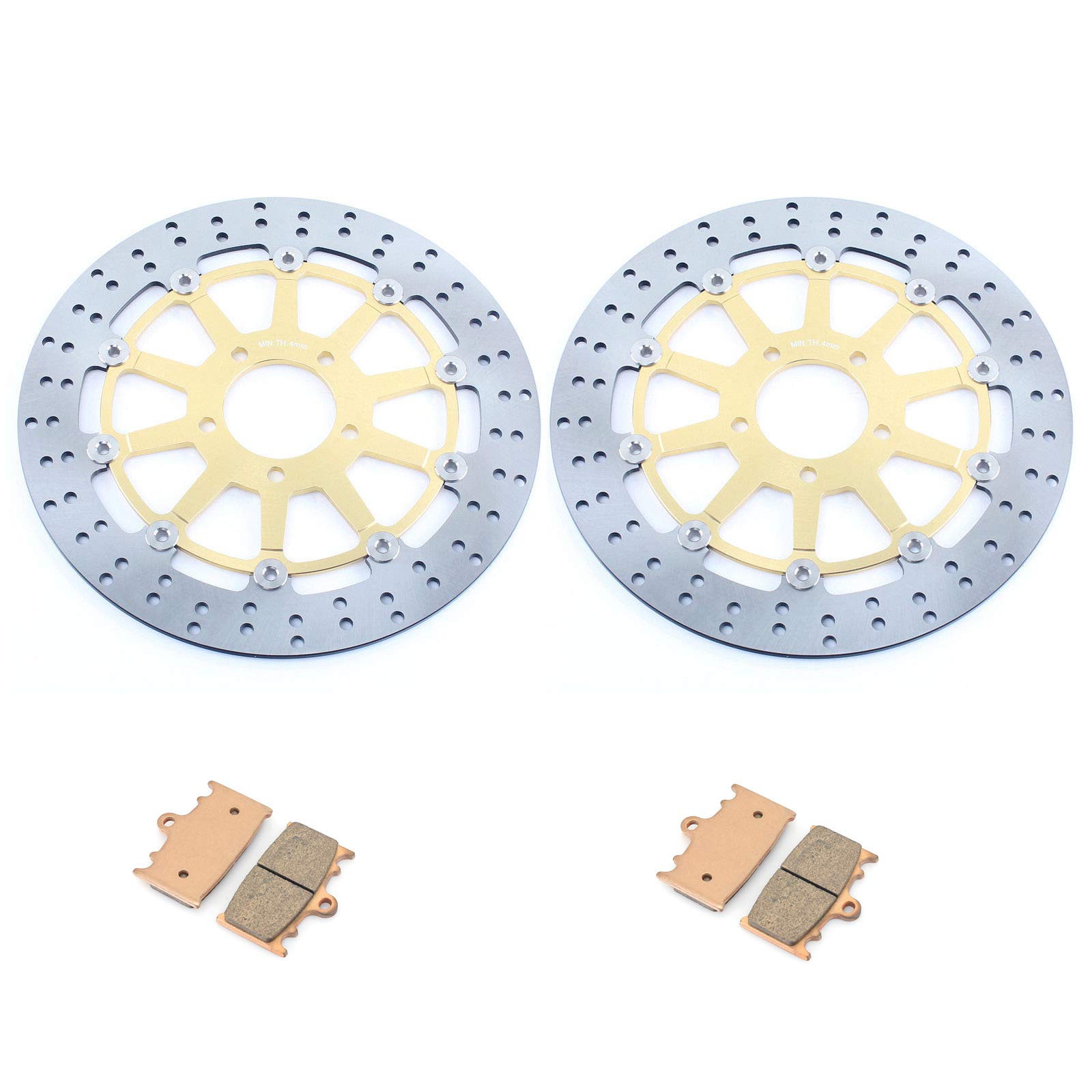 TARAZON Paar Bremsscheiben Bremsbeläge vorne für Suzuki GSX-R 600 97-03 GSX-R 750 00-03 TL 1000 S 97-01 TARAZON Paar Bremsscheiben Bremsbeläge vorne für Suzuki GSX-R 600 97-03 GSX-R 750 00-03 TL 1000 S 97-01 von TARAZON