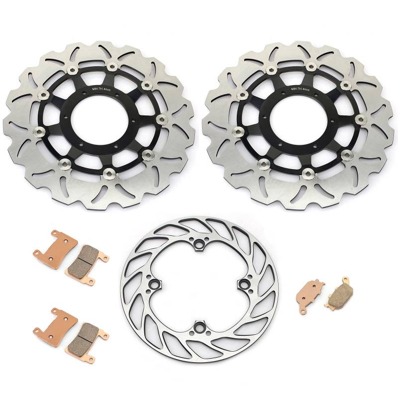 TARAZON Vorne Hinten Bremsscheiben +Bremsbeläge für Honda CBR600RR CBR 600 RR 2003 2004 von TARAZON