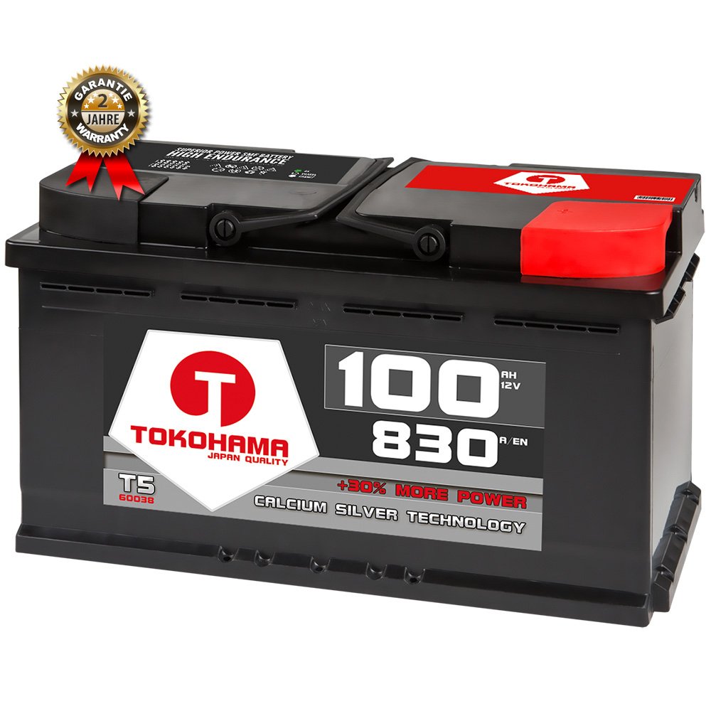 Autobatterie 100Ah 830A Starterbatterie +30% mehr Power ersetzt 92ah 88Ah Autobatterie 100Ah 830A Starterbatterie +30% mehr Power ersetzt 92ah 88Ah von T TOKOHAMA JAPAN QUALITY