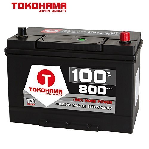 Tokohama Asia Japan Autobatterie 12V 100AH 800A/EN + Plus Pol Rechts 60032 von T TOKOHAMA JAPAN QUALITY