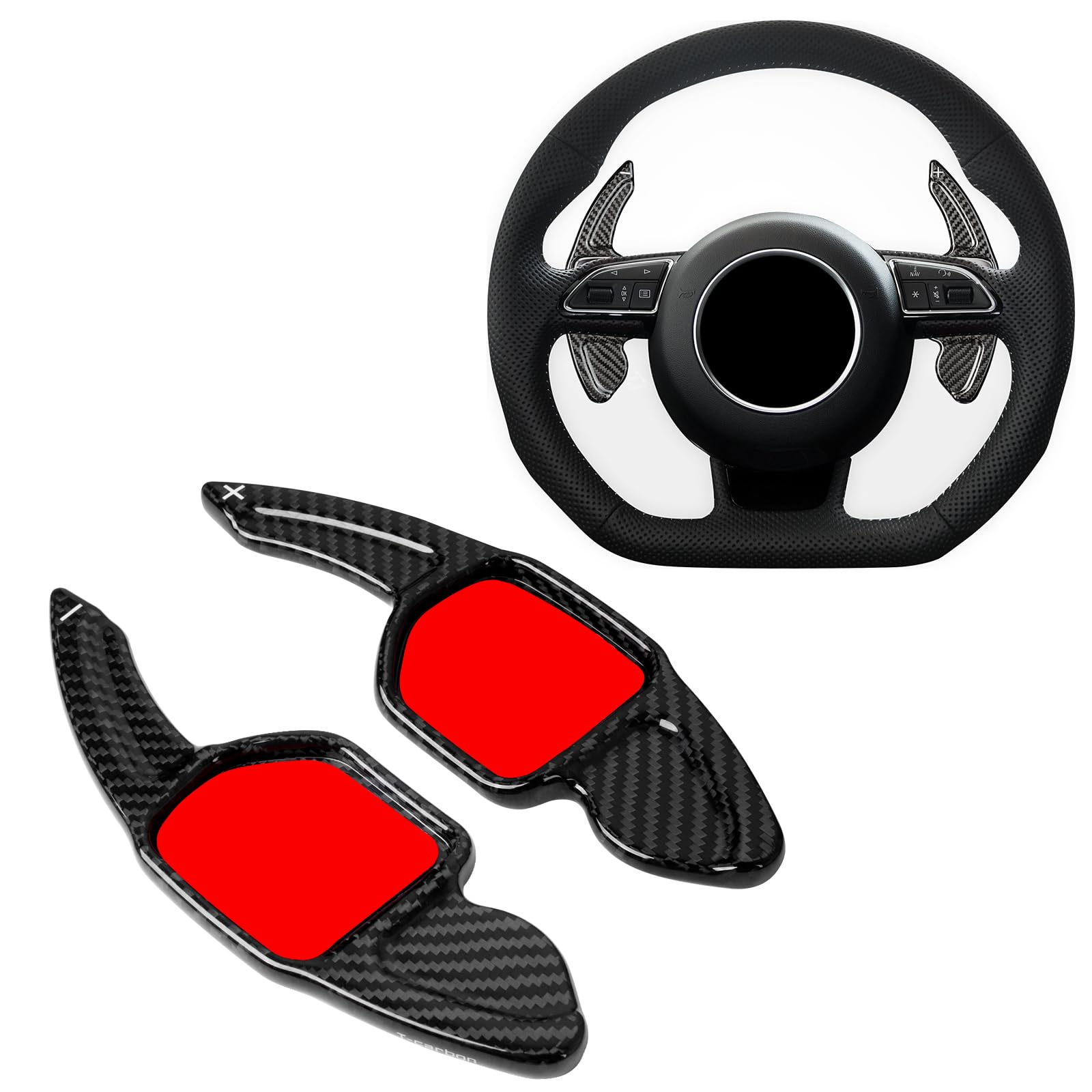 T-carbon Auto-Lenkrad Schaltwippen Erweiterung Kompatibel mit Audi SQ5 S6 S7 Q5 R8 A3-A7 RS5 RS6 RS7 TT TTS 2017, Auto Schaltwippen Verlängerung Kompatibel mit Seat Alhambra Ateca Leon 4 FR 2014-2018 T-carbon Auto-Lenkrad Schaltwippen Erweiterung Kompatibel mit Audi SQ5 S6 S7 Q5 R8 A3-A7 RS5 RS6 RS7 TT TTS 2017, Auto Schaltwippen Verlängerung Kompatibel mit Seat Alhambra Ateca Leon 4 FR 2014-2018 von T-carbon
